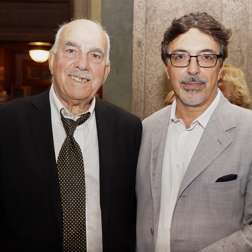 член жюри Рануччо Бастони и журналист Алессандро Трани